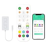 MIWISE Smart LED Controller with APP & RF Remote, Music Sync, Compatible with Alexa/Google, for 5V-24V WS2811 WS2812 SM16703 Addressable Dream Color LED Strip Light