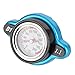 Car Radiator Cover, Thermostatic Radiator Cover Universal Thermostatic Radiator Water Cover Leakproof With Temperature Gauge (Big head 1.1bar)