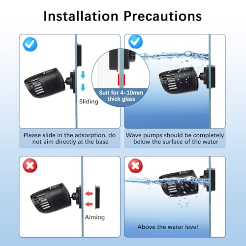 Strömungspumpe für Aquarien Hygger 2000 LPH Wavemaker 3W