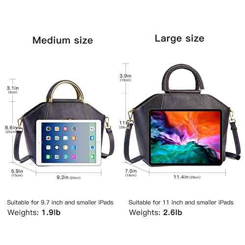 Genuine Leather Handbags For Women, Organizer Top Handle Satchel Vintage Embossing Totem Shoulder Bag #TOP2