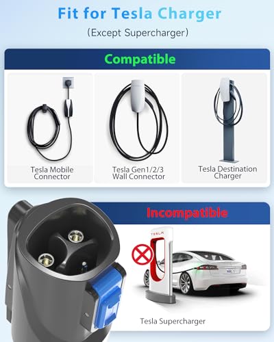 EVDANCE-Tesla-to-J1772-Charging-Adapter-Max-80-Amp-250V-J1772-EV-Adapter-Tesla-Charger-Adapter-Compatible-with-Tesla-High-Powered-Connectors-Destination-Chargers-and-Mobile-Connectors-Black
