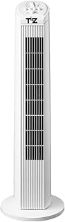 Tilz Oscillating Tower Fan, 29 Inch Black Fan, Portable Silent Cooling Fan With 3 Speed Control, Standing Fan For Home, Office, Quiet Operation Space-saving Fans Cooling Quiet Bedroom (WHITE)