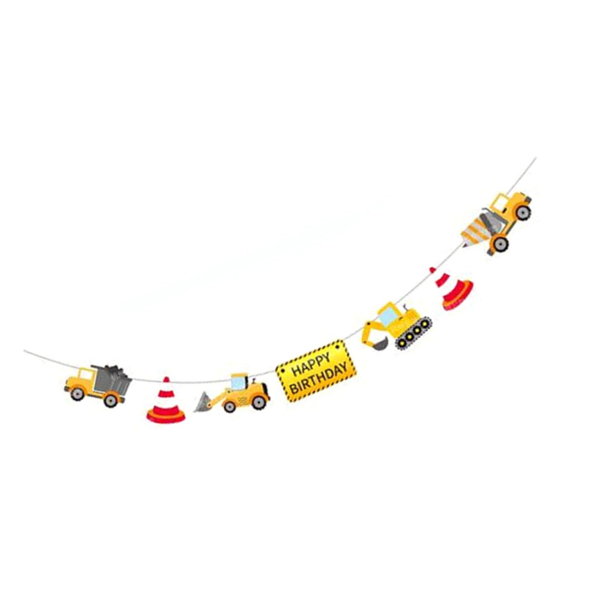 Toyvian Birthday Engineering Vehicle Construction Birthday Banner Construction Vehicle Birthday Decorations Thanksgiving Turkey Props Construction Vehicle Banner Hanging Banner Letter