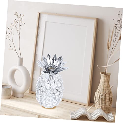 Homsfou Show Crystal Photo Rhinestone Figurine Artificial Decorative Fruit Prop Glass Decoration Crystals Paperweight Collectible Tabletop Small Pineapple Living Metal For Crafts #TOP5