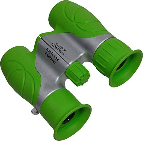Shock Proof, Waterproof, 8x21 Kids Binoculars, Wrist Strap, and Case. Use for Bird