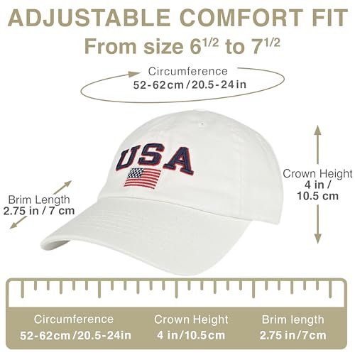 Image of E BY ELIDAN USA Hat, Embroidered American Flag Baseball Cap for Men Women