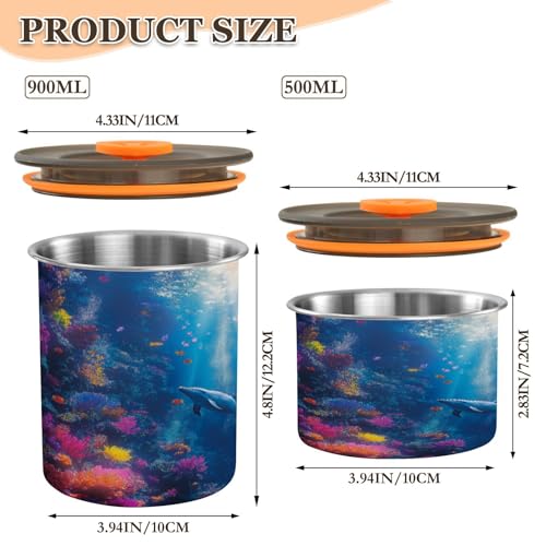Envase hermético para café de acero inoxidable 500 ml miniatura 2