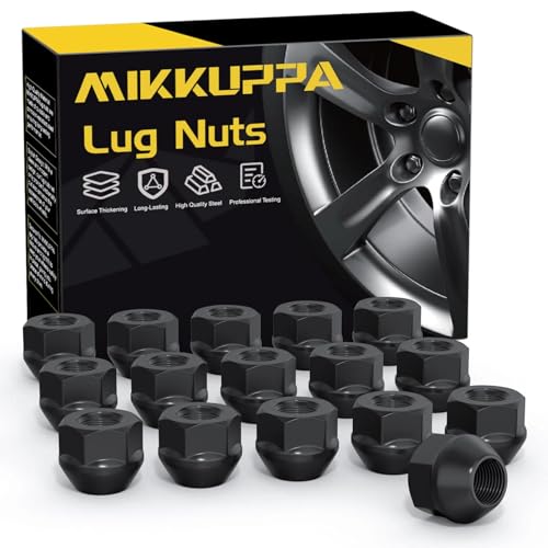 Image of MIKKUPPA 3 /8 inch-24 16PCS ATV Lug Nuts - Replacement for Polaris Magnum RZR Sportsman Xplorer Wheel, Black Open End 17mm Hex Conical Bulge Seat Tire Nuts