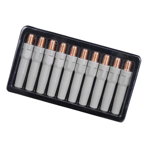 EINCORN 10Pcs Welding Tips 40mm Nozzle Tip 0.8mm 1.0mm 1.2mm Welding Torch Welding Tool Parts Equipment