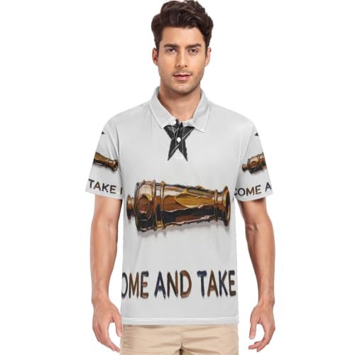 Polo de golf pour homme GuoChe Texas Flag parfait pour le green et le club-house