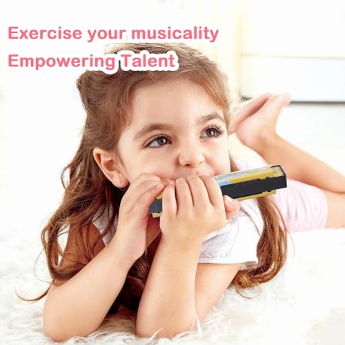 URHRHU 12 Stück Mundharmonika Kinder 16-Loch Kleine Harmonika Mitgebsel Set Kids Harmonica Toy Musikinstrumente Spielzeug Kindergeburtstag Geschenke für Anfänger Kinder Studenten