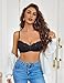 Imagen de Avidlove Sujetador Push-Up Sexy con Aros para Mujer con Aros Ropa Interior Informal Tirantes Finos Encaje Suave y Cómodo Bustier Negro