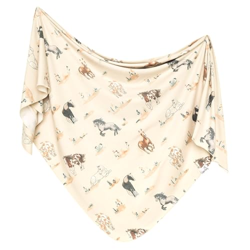Image of Copper Pearl Large Premium Knit Baby Swaddle Receiving Blanket Montana