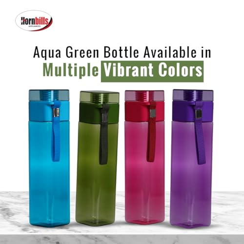 Image of HORNBILLS Aqua Fridge Water Bottle-900ml Each|Durable,Food Grade,Freezer Safe, Unbreakable|Ideal for Office,Gym,School,Travel Hiking Camping & Outdoor|Leak Proof & BPA Free| Everyday Hydration |Green