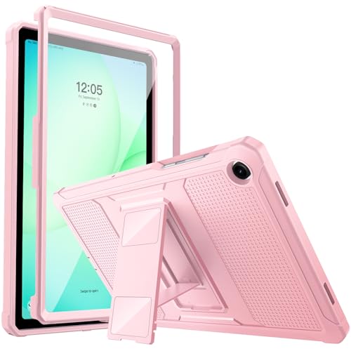Image of MoKo Shockproof Case Fit Samsung Galaxy Tab A11+ Plus / A9+ 11 Inch | Full Body Rugged Stand Back Cover with Built-in Screen Protector for Galaxy Tab A11+ / A9+ Tablet, Light Pink