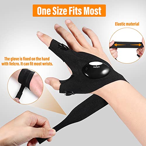 Apicey Father's Day Gifts From Wife Daughter Son, Led Flashlight Gloves, Gifts For Dad Men Him Christmas Birthday, Cool Gadgets Waterproof Hands-Free Lights For Repairing Fishing Camping #TOP6