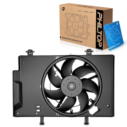 PHILTOP 622500 Radiator Cooling Fan Assembly, Fit for 2011-2019 Fiesta 1.6L