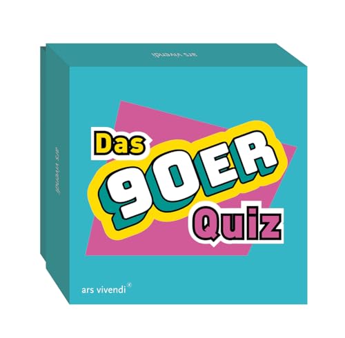 90er-Jahre Quiz – Retro-Fragespiel mit 66 Karten über Popkultur, Technik, Geschichte & Trends der 90er | Lustiges Gesellschaftsspiel für Erwachsene vom ars vivendi Verlag