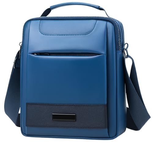 Bolsa De Ombro Impermeável Transversal Shoulder Bag Unissex Necessaire Tiracolo Pochete Espaçosa Emborrachado Bolsos Divisões Dynamart Unissex 5 Compartimentos Alça Regulável (Azul)