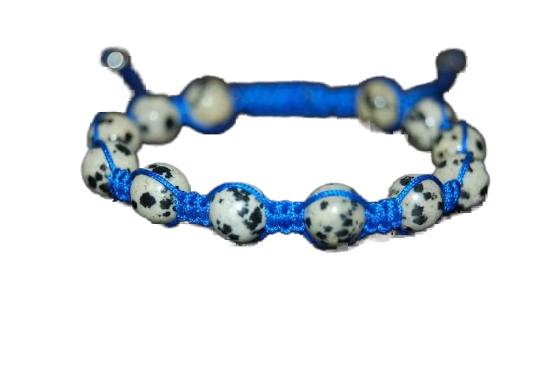 Bracelet jaspe dalmatien 8mm pour évacuer le stress et retrouver l'harmonie
