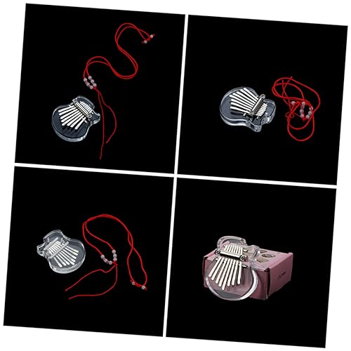 FUNOMOCYA 8 Kalimba De Cristal Fofo Piano Claro Kalimba Acrílica Piano Musical Mbira Kalimba Transpa