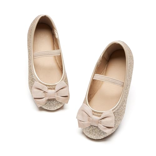 Felix & Flora Toddler Flower Girl Mary Jane Shoes - Little Girls Dress Flats Princess Wedding Party