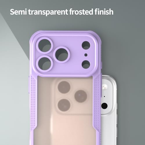 Coque iPhone 17 Pro antidérapante violette avec verre trempé écran - 5