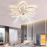 Narwhal LED Ventilatore da Soffitto, ventilatore da soffitto con luce e Telecomando, Lampa...