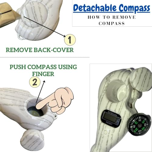 Image of Digital Tally Counter with Compass naam jap Counter Finger Counter for Pooja Meditation Prayer Japa Mala (White)