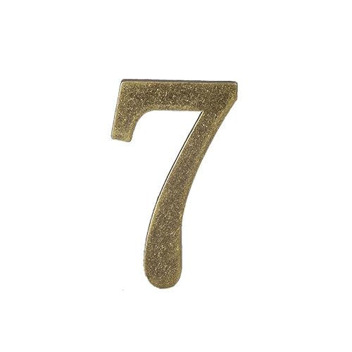 Ƃ̒ʂ̔ԍ 1PCS nEXio[ }Olbgt 10 * 6cm hAԍ Ap[g O ze z[ [{bNX x #0-9 ֔ԍ(Bronze,10CM-WITH MAGNET-6CM No.7)