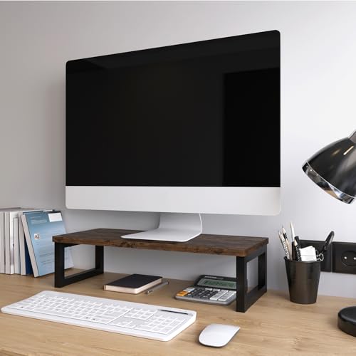 Support de moniteur OROPY en bois et métal, réhausseur de bureau - 2