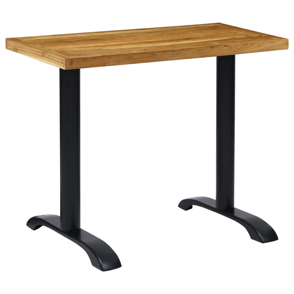 Gambe per tavolo bistrot, 2 pezzi, ghisa nera, 61 x 8 x 72 cm