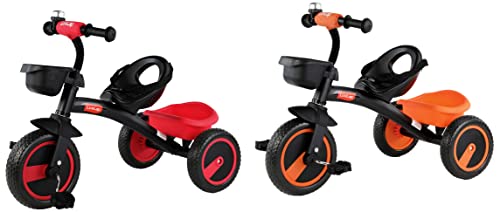 Image of LuvLap Joy Baby Cycle /Tricycle, Adjustable Safety Belt, Front & Rear Baskets, 2 Position Adjustment & Joy Baby Cycle /Tricycle, Adjustable Safety Belt, Front & Rear Baskets, 2 Position Adjustment