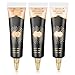 AVIERLL Eyeshadow Primer-3Pens Eye Primer,Makeup Primer Long Lasting Cream Eyeshadow Base,Primer Face Makeup,Full Coverage Waterproof Concealer 3 Colors -0.40 fl oz (IVORY+MEDIUM+WHEAT)