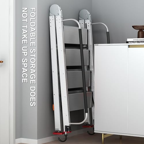 Adjustable 3-Level Step Ladder for Safe Attic Bunk Beds, Emergency Fire Escape Ladder with Non-Slip Feet - Perfect for Home and Outdoor Use