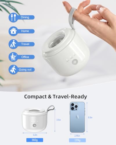Image of Ultrasonic Retainer Cleaner Machine, 48kHz Dental Cleaning Pod | 5min /10min (Ultrasonic+UV Combo) + 20min Standalone UV, One-Touch Operation, Fits Aligners Retainer Mouth Guards