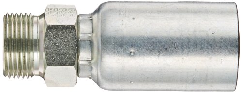 Image of EATON Weatherhead Coll-O-Crimp 12U-P62 British Standard Male Pipe Rigid Fitting, 60 Degree Cone, Low Carbon Steel, 3 /4 inch Hose ID, 3 /4 inch Pipe Size