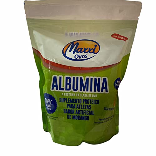 MaxxiOvos ALBUMINA MORANGO 0,5 KG