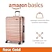 Amazon Basics Hardside Expandable Suitcase - ABS Travel Luggage with 4 Double Spinner Wheels - Scratch Resistant and Lightweight Construction - 45.1 x 28.6 x 68cm - Rose Gold