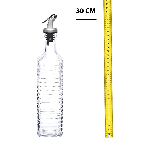 Image of Cutting EDGE Glass Oil Pourer /Dispenser with Leak-Proof Cap (Transparent, 500ml)