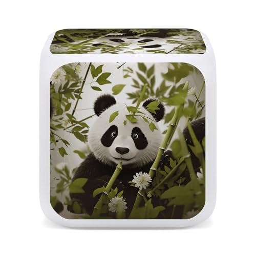 Réveil LED panda à luminosité réglable et veilleuse intégrée