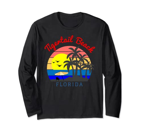 Tigertail Beach, Florida - Vintage Retro Strand Sonnenuntergang Langarmshirt Cover