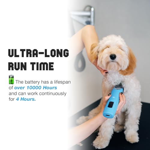 FuzzyFix Professional Dog Clippers for Grooming Thick Curly Matted Coats