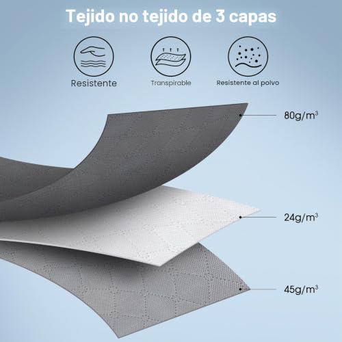 Miniatura 3 de Aior 6pcs Bolsa De Almacenamiento De Ropa Plegable, 60l Grandes Cajas De Almacenaje Ropa Con Mango Reforzado, No-Tejida Organizador Guardar Para Edredones Mantas, 55x35x32cm
