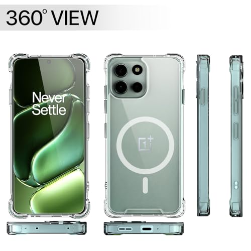 Image of Amazon Basics Back Cover for OnePlus Nord 6 5G Mag-Safe Shockproof PC + TPU Protective Case Magnetic Support Bumper Case (Transparent Mag-Safe)