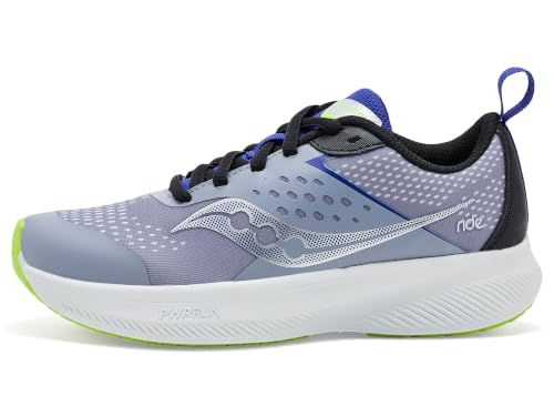 Saucony Ride Kdz Grey/Black/Blue 060 Width-M - image 4