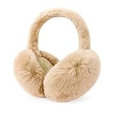 HENKi Mädchen Damen Winter verstellbare Ohrenschützer Plüsch Ohrenschützer Ohrenwärmer (Teddy Braun)