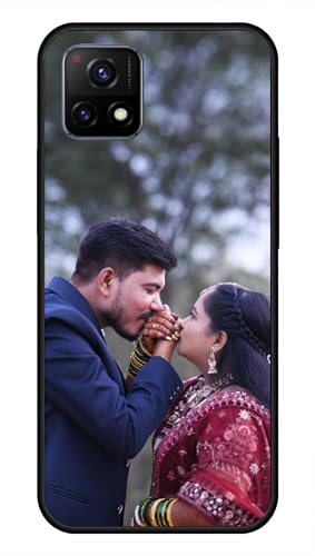 Image of NDCOM for Customised Vivo Y72 5G, Vivo Y72 5+G, Vivo Y 72 5G Back Cover | DIY Personalised Photo Design | Customized Gift Custom Text Name Printed Metal Case