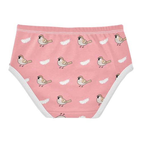 Girls' Underwear Cute Bird Feather Pink Toddle Brief Panties 23019982