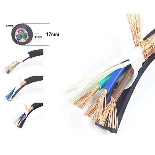 Audiocrast Hpc01 Hifi Power Cable 125V 15A, Hi-End Amplifier Power Cord Braided Sleeve Audiophile Ac Power Cable With Us Plug (3.3Ft/1M) #TOP2